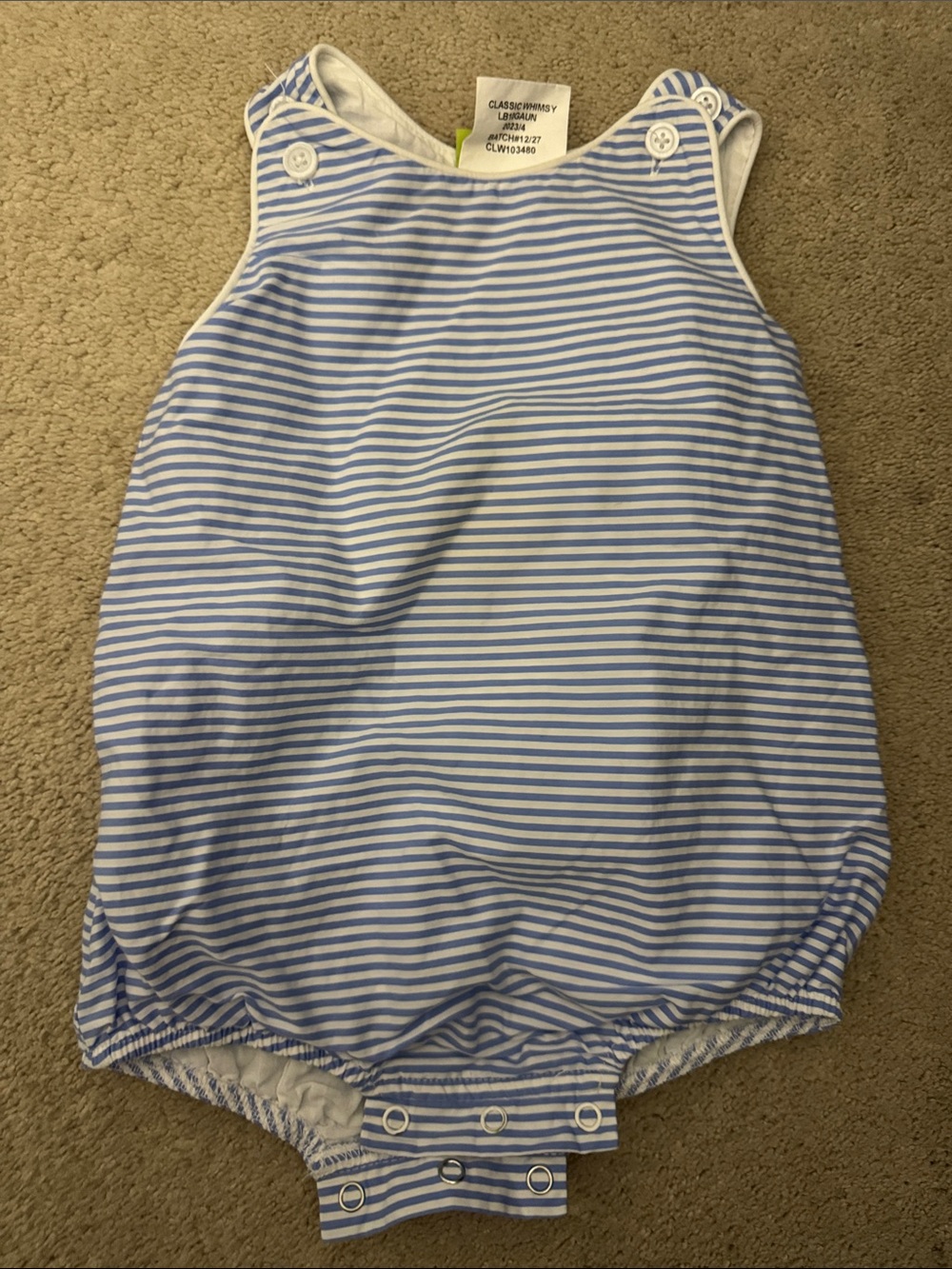 Classic Threads Blue Stripe Baby One-Piece